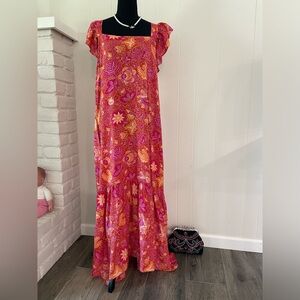 House of Harlow 1960 Pink Floral Maxi Dress